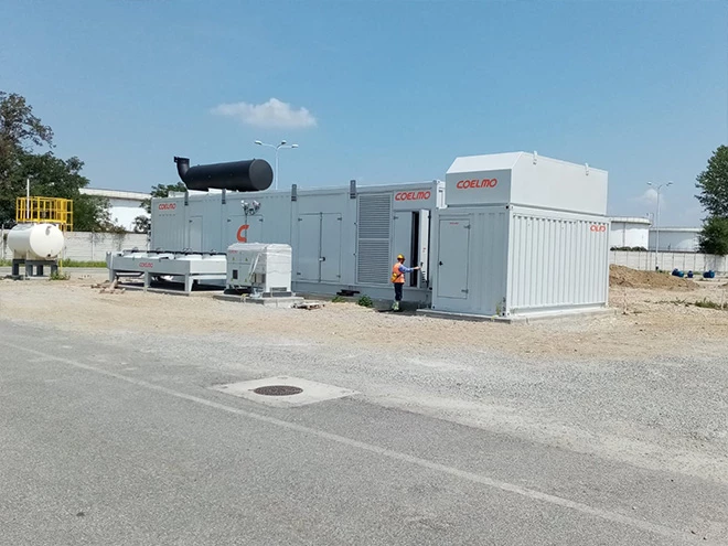 2 generating sets with a capacity of 3850 kVA 3